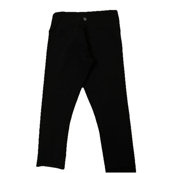 Lululemon Crop Capri Athletic Workout Gym Leggings Pants Womens size 4 Black - Picture 2 of 7